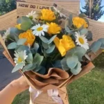 Ramo de Rosas Amarillas con Margaritas-Regalo Luminoso